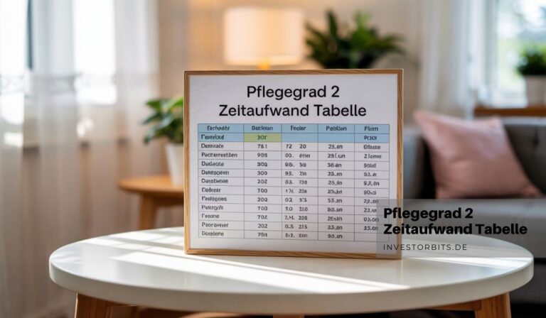 Pflegegrad 2 Zeitaufwand Tabelle